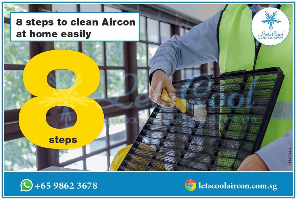 8 steps to clean aircon at home easily