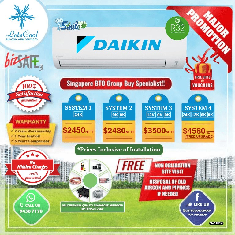 Daikin Aircon i smile eco R32 price