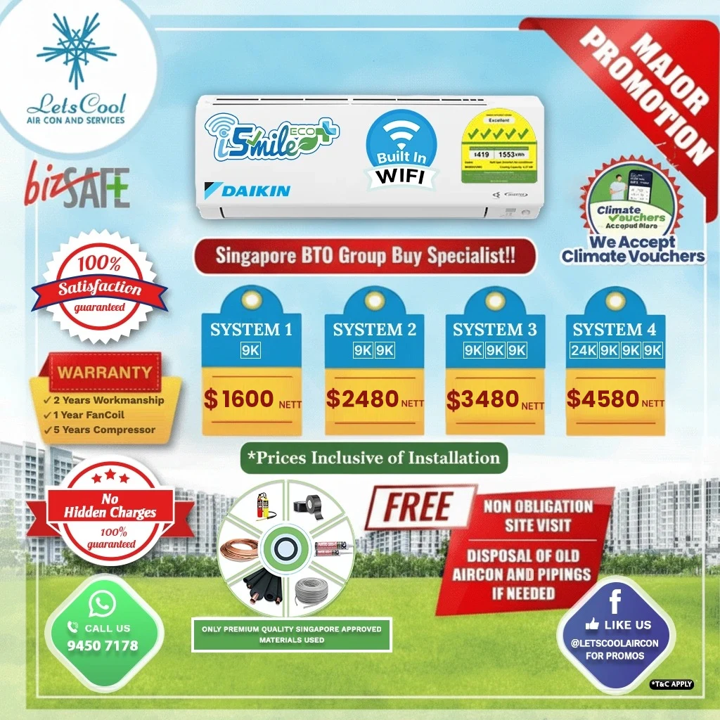 Daikin Aircon i smile eco R32 price