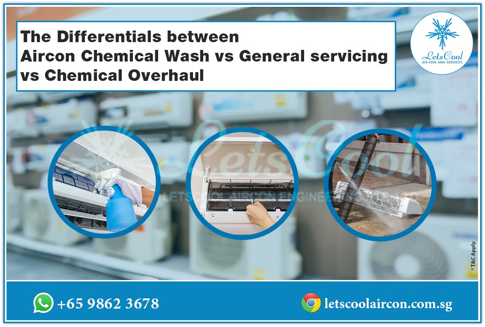 Differentials between Aircon Chemical Wash vs General servicing Vs Chemical Overhaul