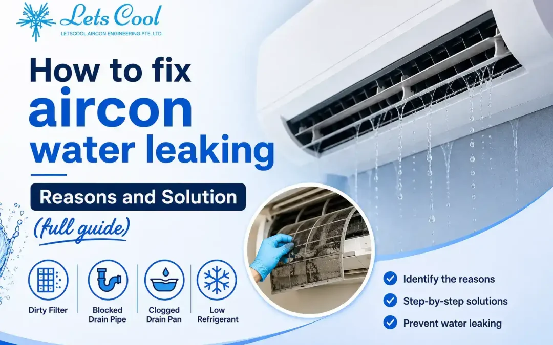 how to fix aircon water leaking