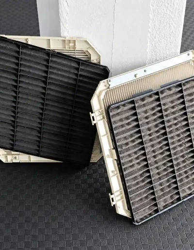 before cleaning filter of cassette ac